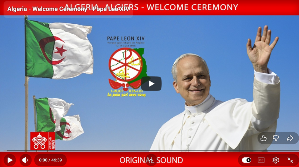 Algeria - Welcome Ceremony - Pope Leo XIV April 2026